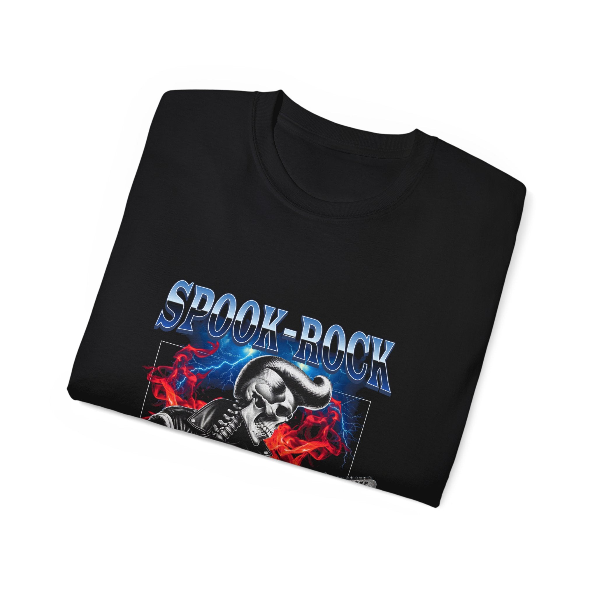 Spook-Rock - Unisex Cotton Tee (Front) - Damned Threads